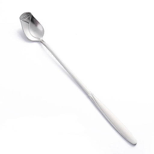 stainless steel rose spoon, view 2 - MRSLM