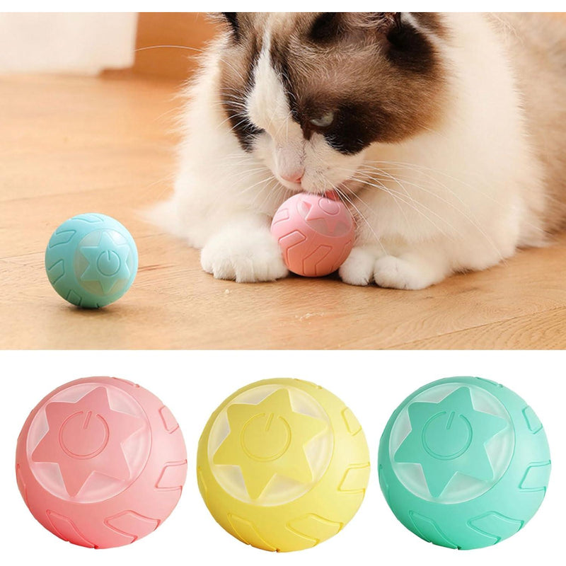 interactive smart rolling ball toy for cats and puppies, view 6 - MRSLM