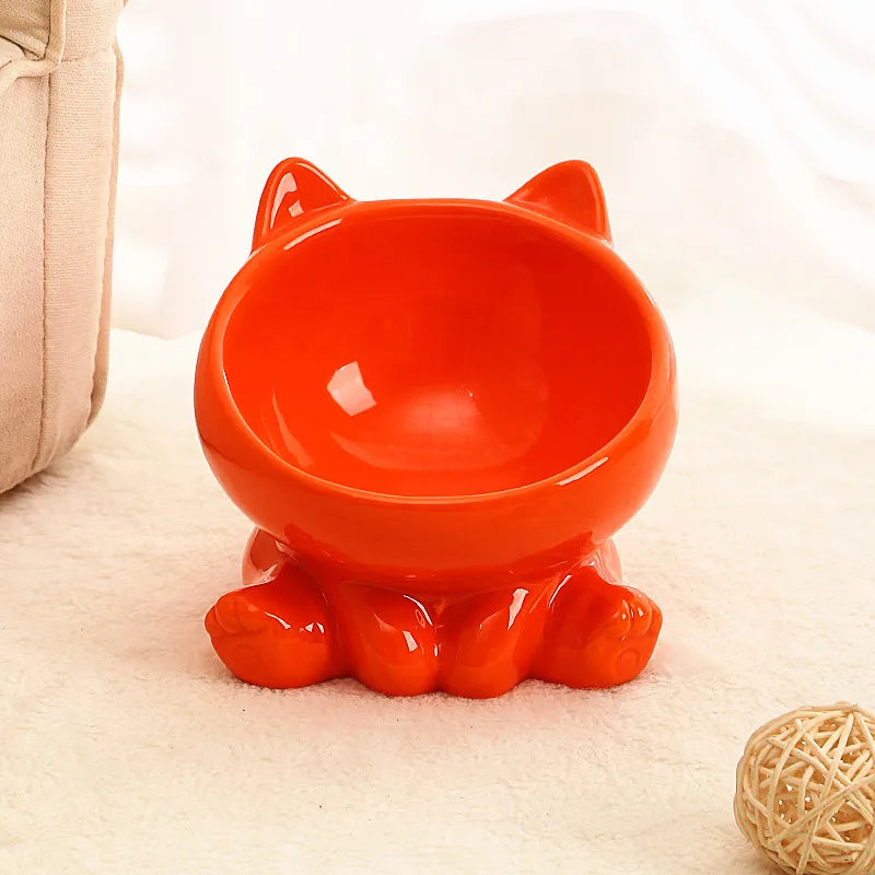ceramic cat bowl, view 7 - MRSLM