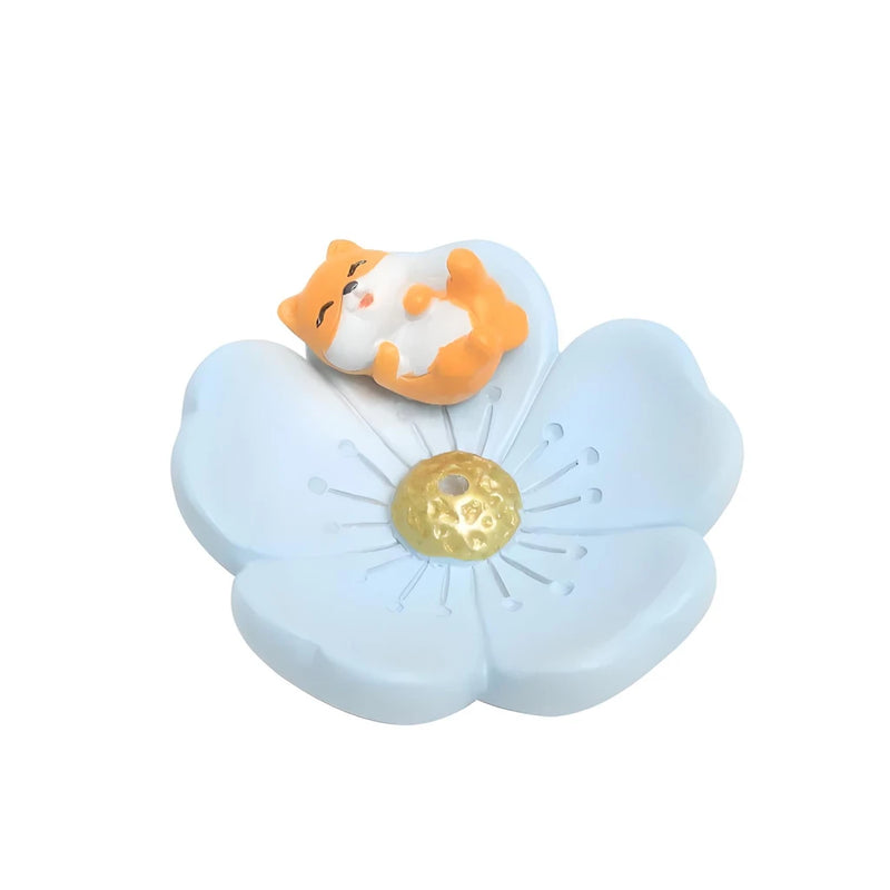 mini resin cherry blossom incense holder, view 4 - MRSLM
