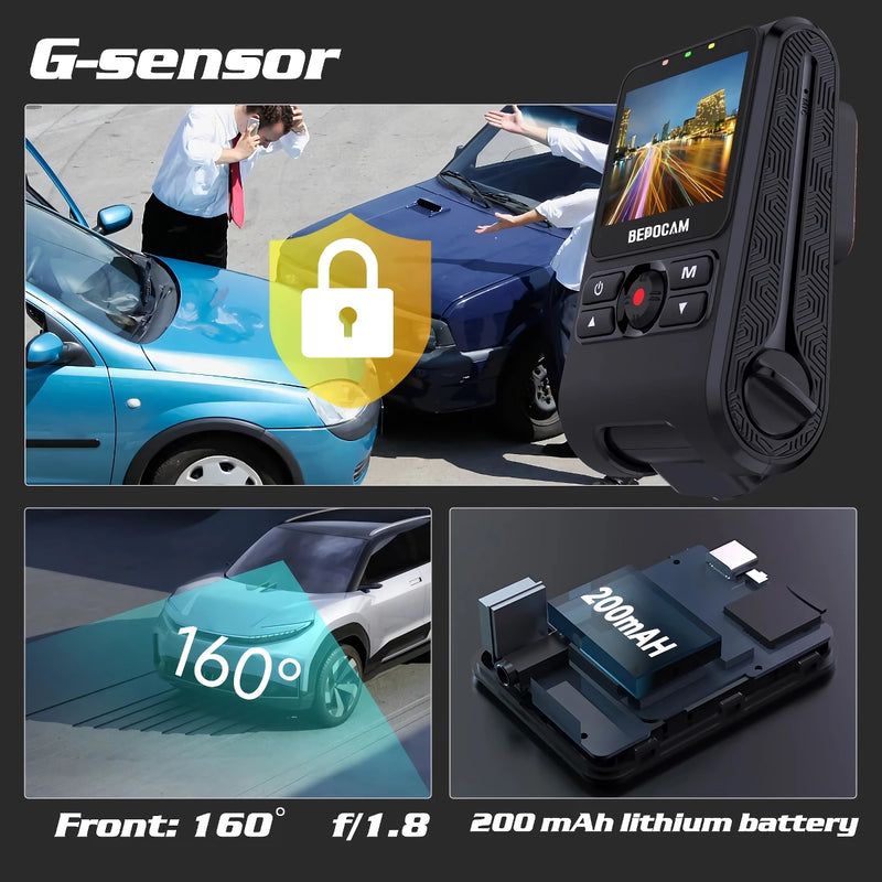 1080p dash camera with loop recording and night vision, view 5 - MRSLM