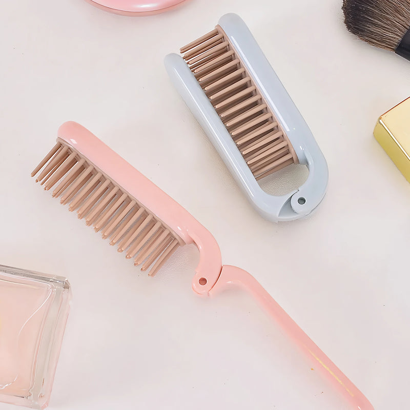 foldable detangling hair brush, view 4 - MRSLM
