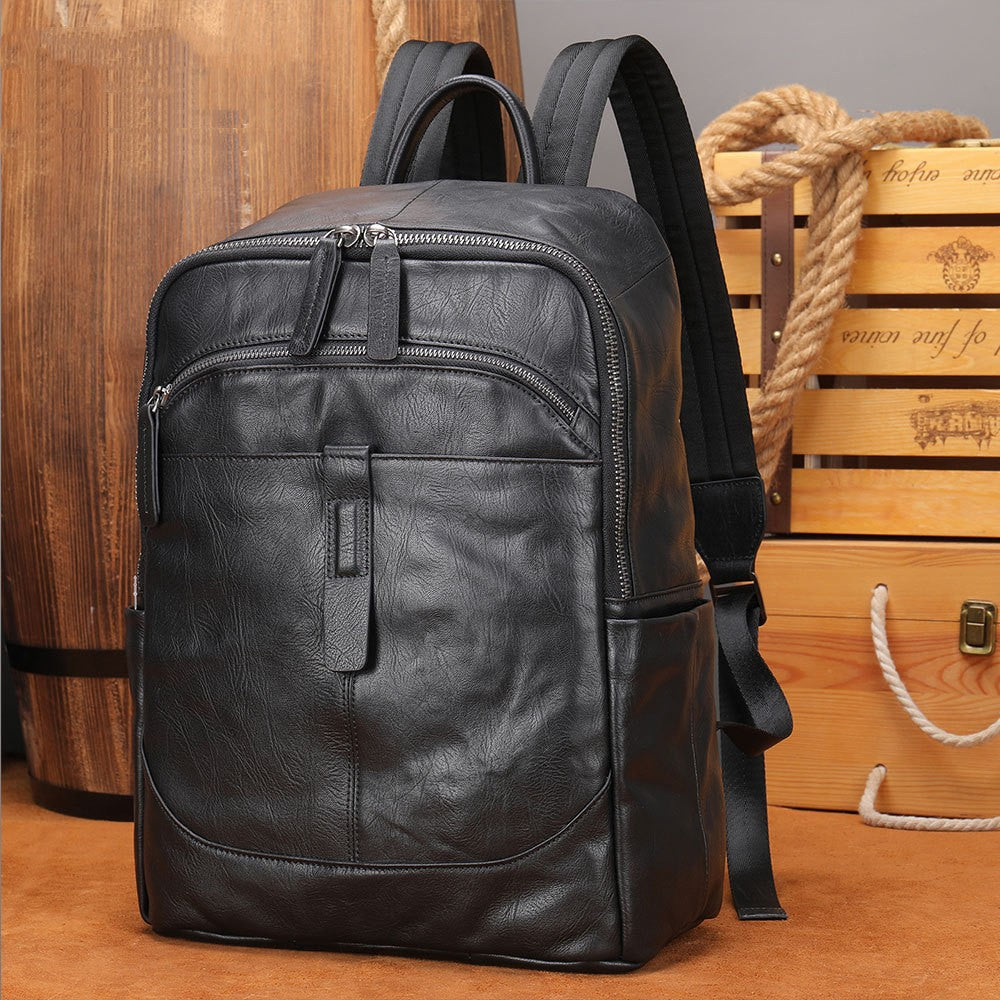 Genuine Leather Simple Travel Business Leisure Large Capacity Computer Bag