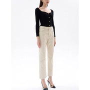 high-waisted straight jeans, view 2 - MRSLM