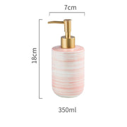 nordic-style ceramic soap dispenser set, view 4 - MRSLM