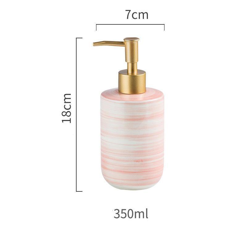 nordic-style ceramic soap dispenser set, view 4 - MRSLM