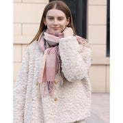 Thick plaid tassel winter scarf, view 9 - MRSLM