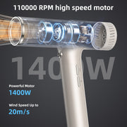 high-speed ionic hair dryer with diffuser, view 4 - MRSLM