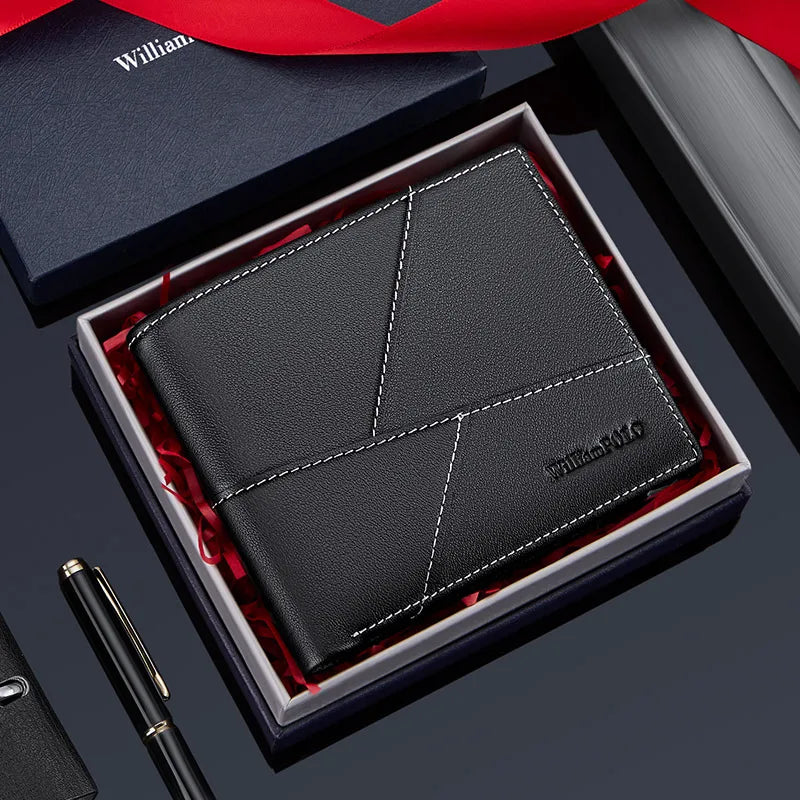 men's ultra-thin leather wallet, view 4 - MRSLM