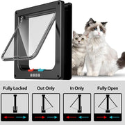 cat door with 4-way lock, view 8 - MRSLM