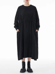 elegant a-line long dress, view 3 - MRSLM