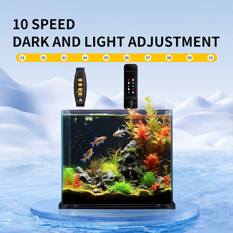 clip-on aquarium led light with timer, view 4 - MRSLM