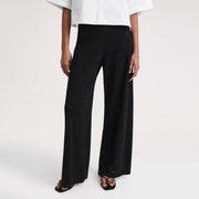 high-waist hollow-out knit trousers - MRSLM