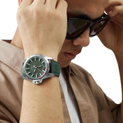 men's sport leather strap watch, view 7 - MRSLM