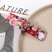 acrylic floral hair claw clip, view 6 - MRSLM