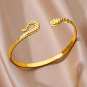 gold snake bangle bracelet - MRSLM