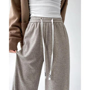 high-waist drawstring wide leg pants, view 10 - MRSLM