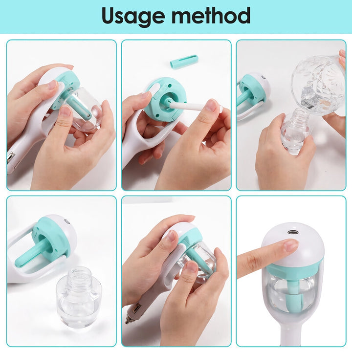 Compact Mini Car Steam Humidifier and Aroma Diffuser