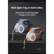 luminous retractable nylon pet leash, view 9 - MRSLM