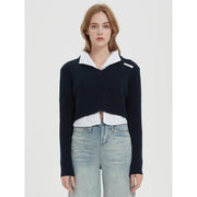 patchwork pullover sweater, view 3 - MRSLM