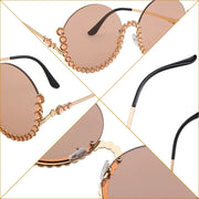 rhinestone round sunglasses, view 11 - MRSLM