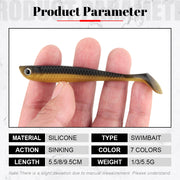 soft paddle tail swimbaits fishing lure set, view 24 - MRSLM