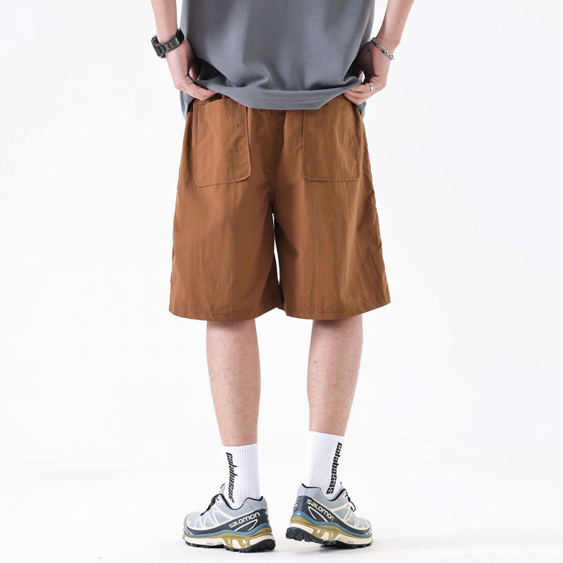men's loose nylon fifth pants, view 3 - MRSLM