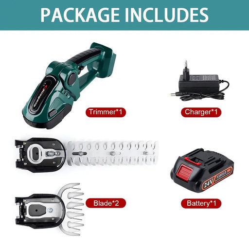cordless electric hedge trimmer, view 2 - MRSLM