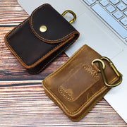 Crazy horse leather folding belt pouch, view 4 - MRSLM