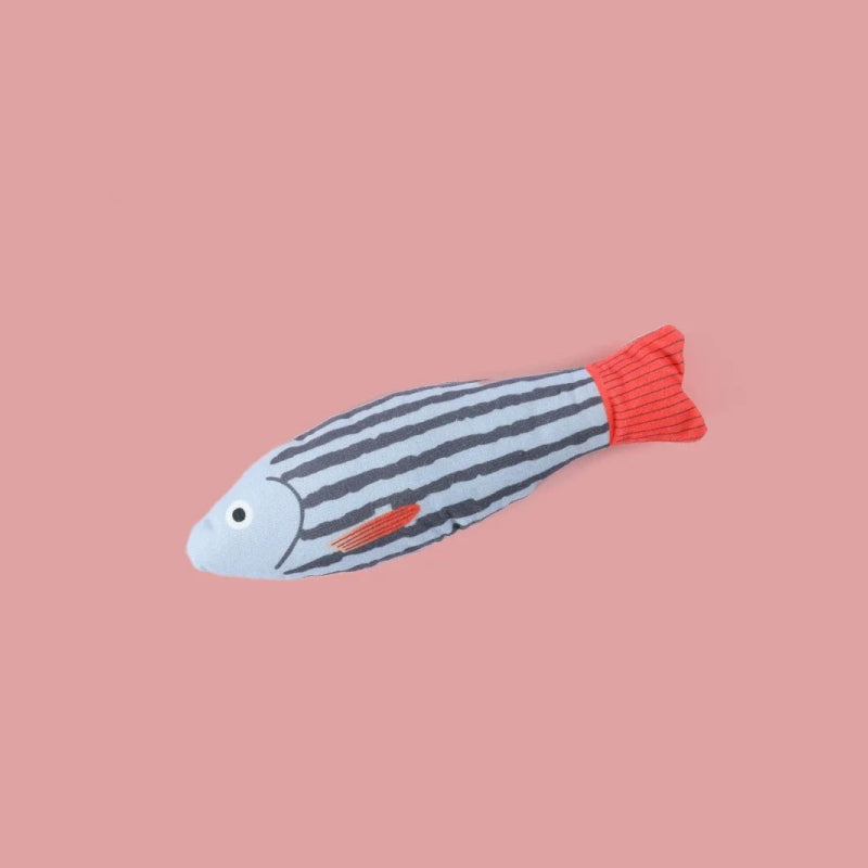 Plush catnip fish toy for cats, view 8 - MRSLM