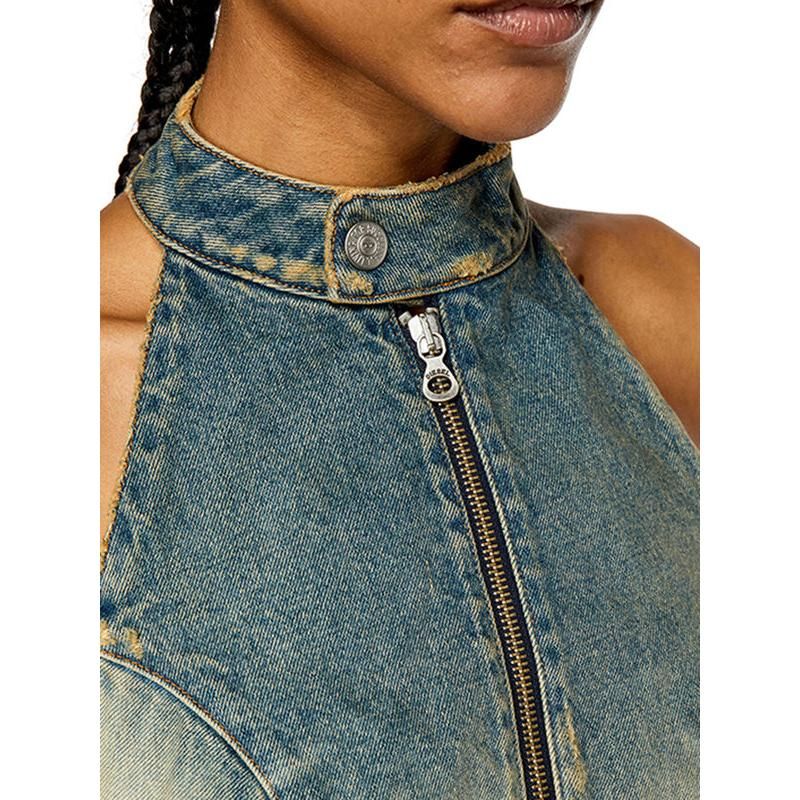 Backless denim halter vest, view 5 - MRSLM