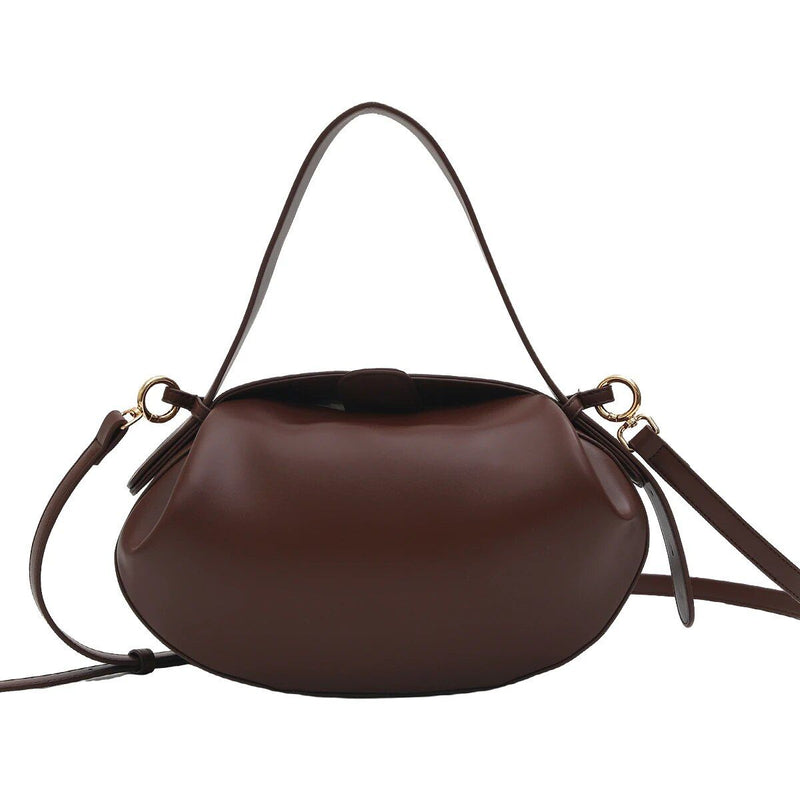 Round vegan leather handbag, view 4 - MRSLM