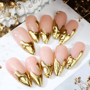 handmade 3D long almond press-on nails, view 4 - MRSLM