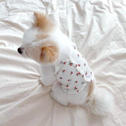 cherry print dog vest - MRSLM