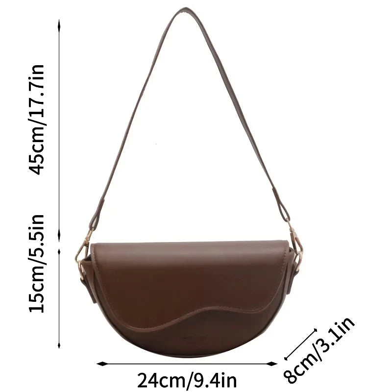 women's vintage pu leather chain crossbody bag, view 10 - MRSLM