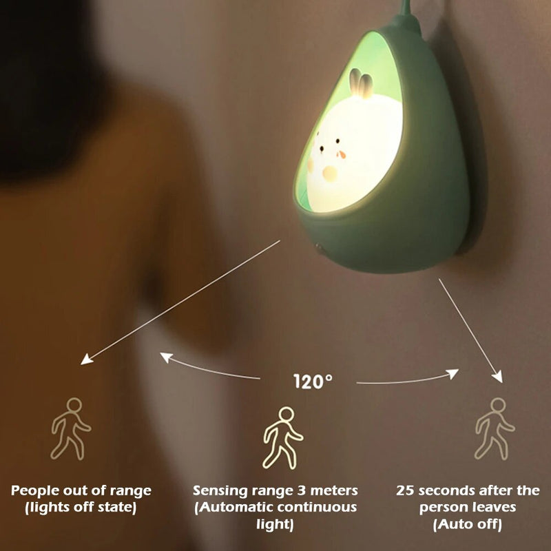 animal led night light with motion sensor, view 11 - MRSLM