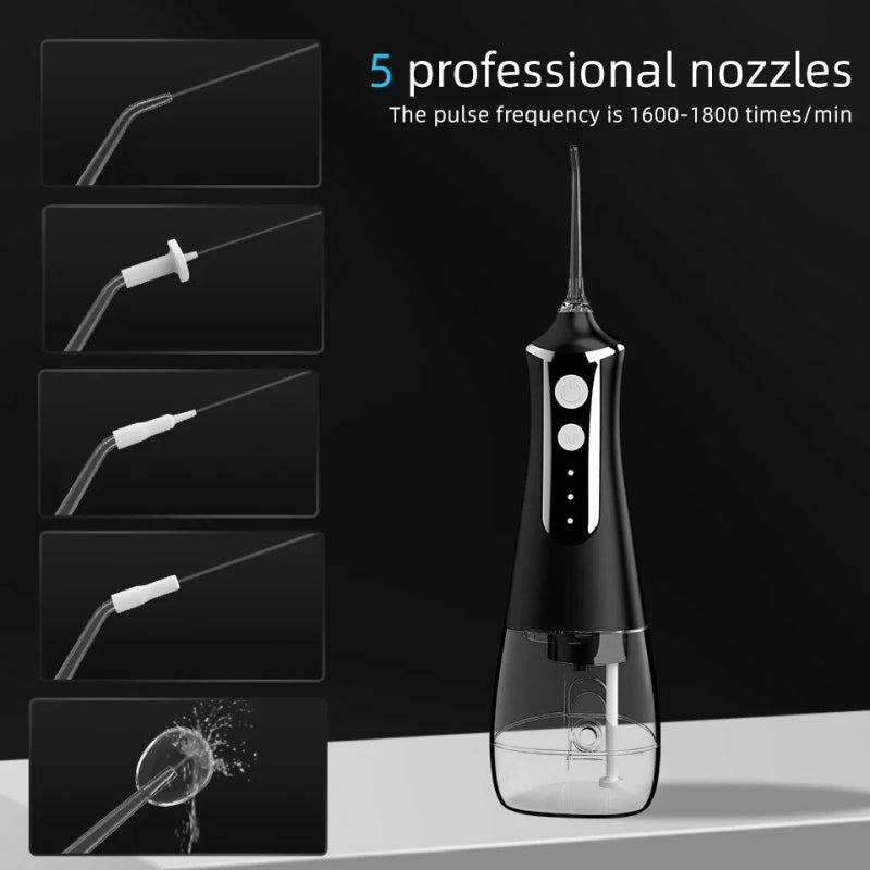 usb rechargeable water flosser, view 5 - MRSLM