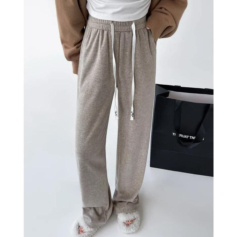 high-waist drawstring wide leg pants, view 11 - MRSLM