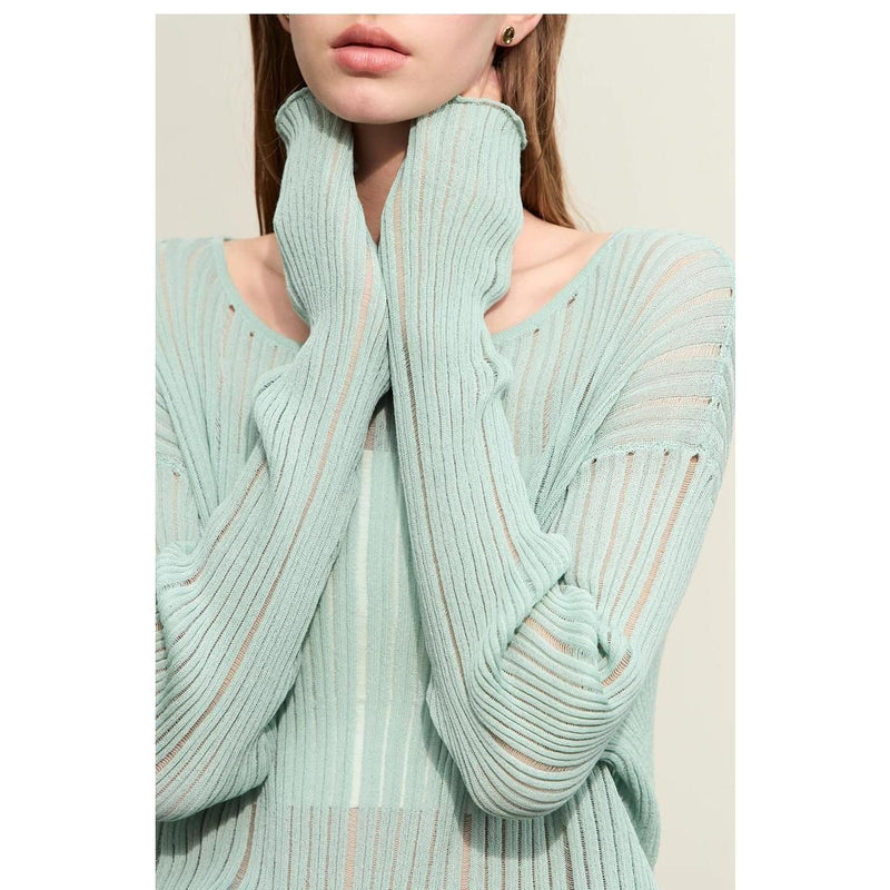 hollow out knit blouse, view 9 - MRSLM