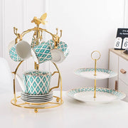 green european ceramic tea set, view 6 - MRSLM