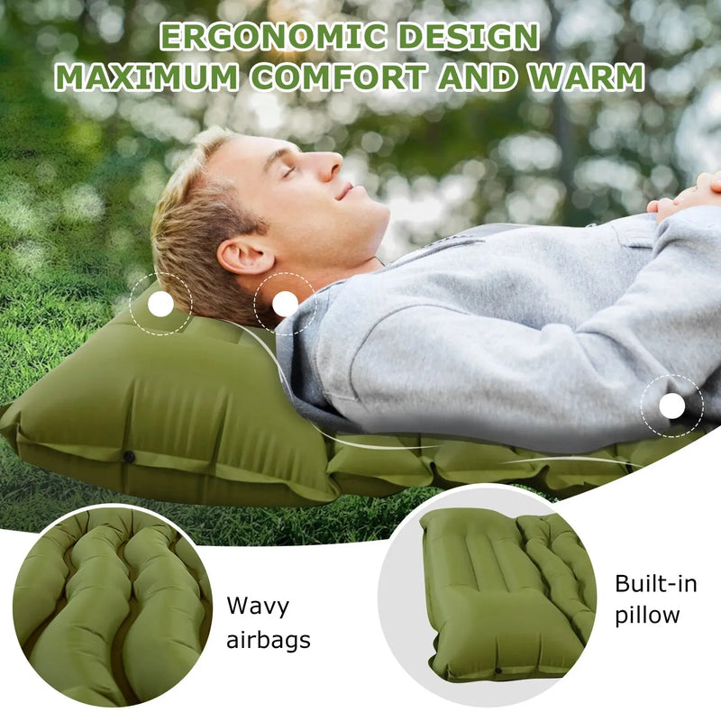 inflatable camping mattress, view 7 - MRSLM