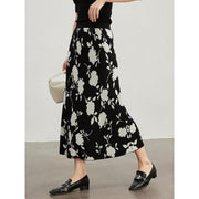 floral jacquard woolen knit skirt, view 3 - MRSLM