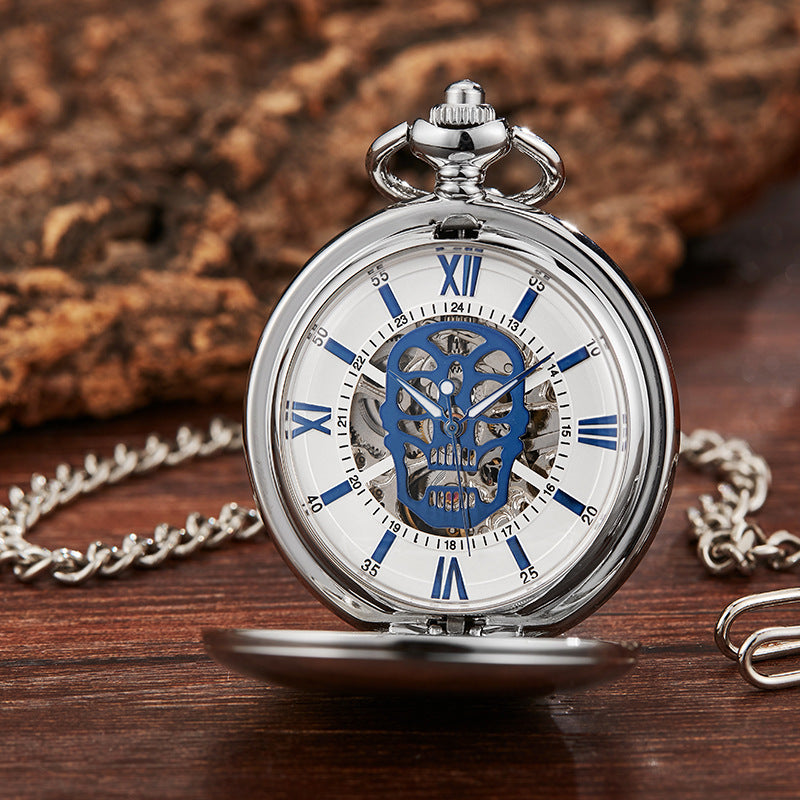 Skull Pocket Watch Hollow Flip Retro Mechanical