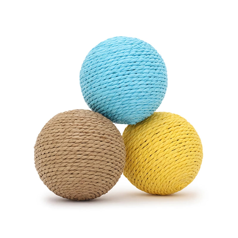 interactive sisal cat scratching ball with sound, view 9 - MRSLM