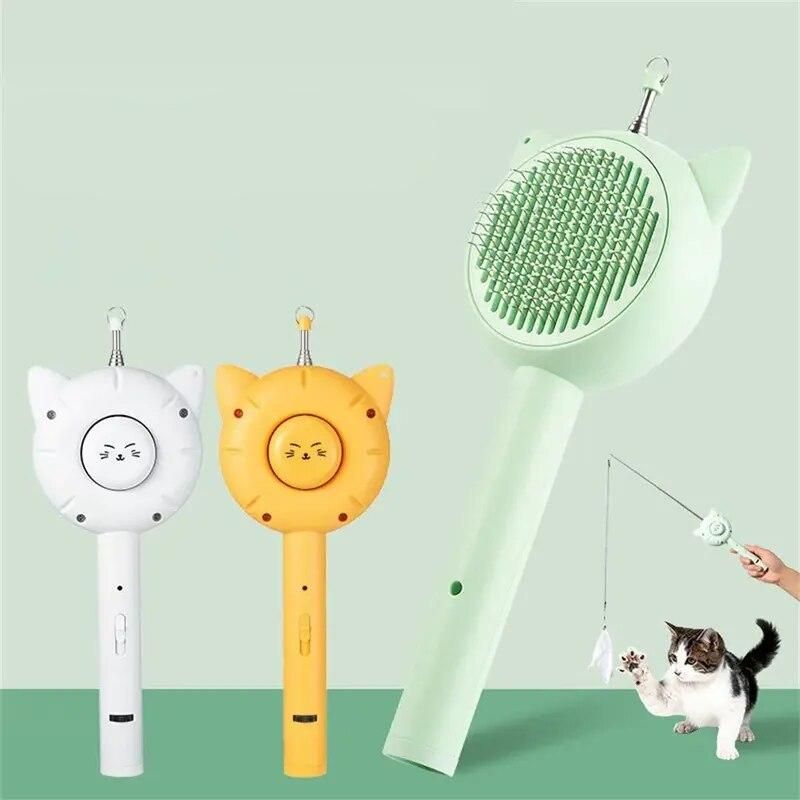 5-in-1 cat grooming and play brush - MRSLM