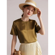 silk o-neck summer tee, view 4 - MRSLM