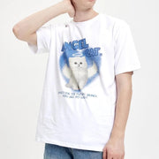 angel cat graphic cotton t-shirt, view 8 - MRSLM