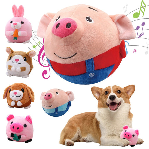 Interactive bouncing talking plush pet toy ball - MRSLM