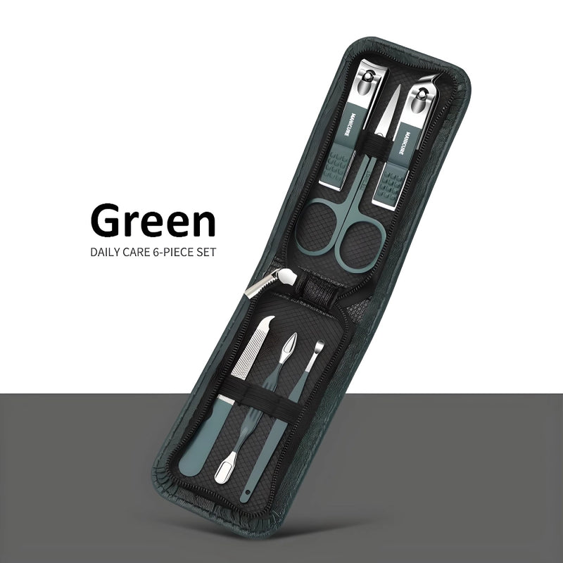 portable 6-piece manicure and pedicure set, view 2 - MRSLM