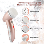 4-in-1 electric facial cleaning brush, view 4 - MRSLM